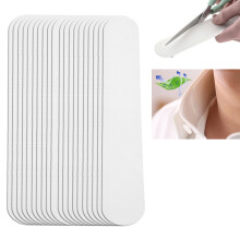 20pcs White Disposable Collar Sweat Pads, Self-Adhesive, 23.5x3.7cm