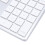 Wireless Numeric Keypad 35 Keys Bluetooth/2.4G Rechargeable Silver White 14