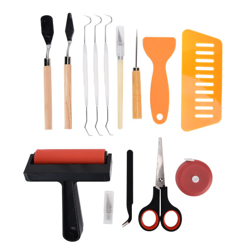 19-Piece Weeding Tools Set with Storage Box for Crafts & Lettering 1