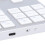 Wireless Dual Mode Numeric Keypad 35 Keys Rechargeable ABS Silver White 13