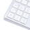 Wireless Numeric Keypad 35 Keys Bluetooth/2.4G Rechargeable Silver White 10