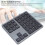Wireless Numeric Keypad 35 Keys Bluetooth & 2.4G Rechargeable Gray Black 9