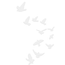 Autocollant personnalisé Colombe, symbole religieux de paix pour décoration murale miroir, pochoir en carton mat pour une découpe précise et une
