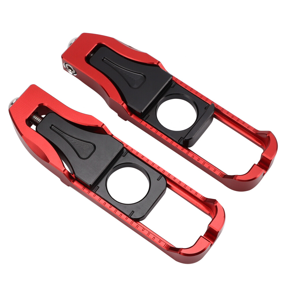 Motorcycle Chain Adjusters For Yamaha Yzf R6 2017Â2020 Cnc Aluminum Red 3501391528731