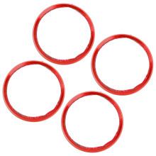 4 Stück Aluminiumlegierung Radnabenkäfige für Autoanpassung, Centric Spacer Rot