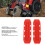 1 Paar RC Sandleiter für SCX24 1/24 rotes Plastik 3