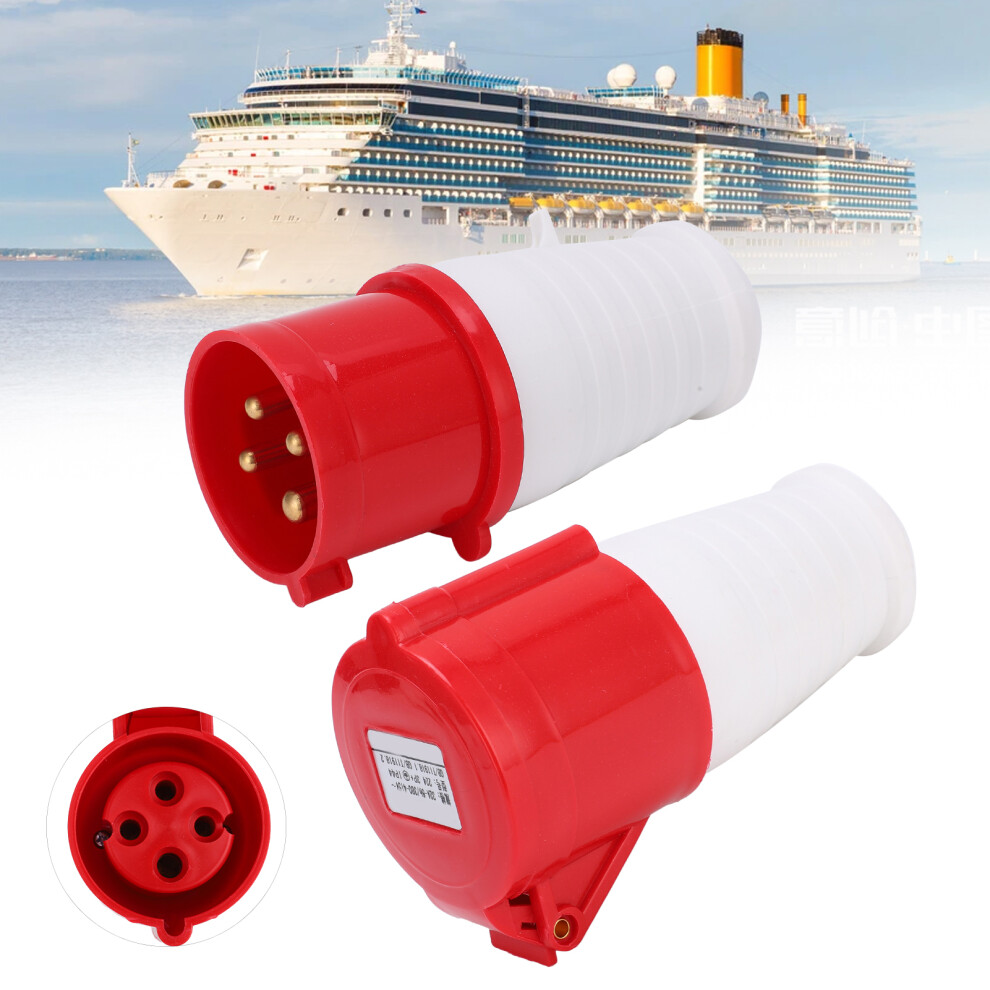 Industrial Plug Connector Set 3P+E 380-415V 32A Ip67 For Airport & Industrial Use 8441391529343