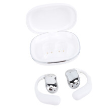 Open Earbuds Wireless Clip-On Noise Cancelling 5.4 Headphone, White