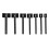 7pcs Leather Hole Cutter Semicircular Shape Ends for Belt Refining 13