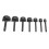 7pcs Leather Hole Cutter Semicircular Shape Ends for Belt Refining 15