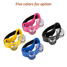 Foot Tambourine Red 4 Jingles Elastic