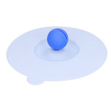 Light Blue Silicone Cup Lid - Dustproof, 10.1cm, Food Grade