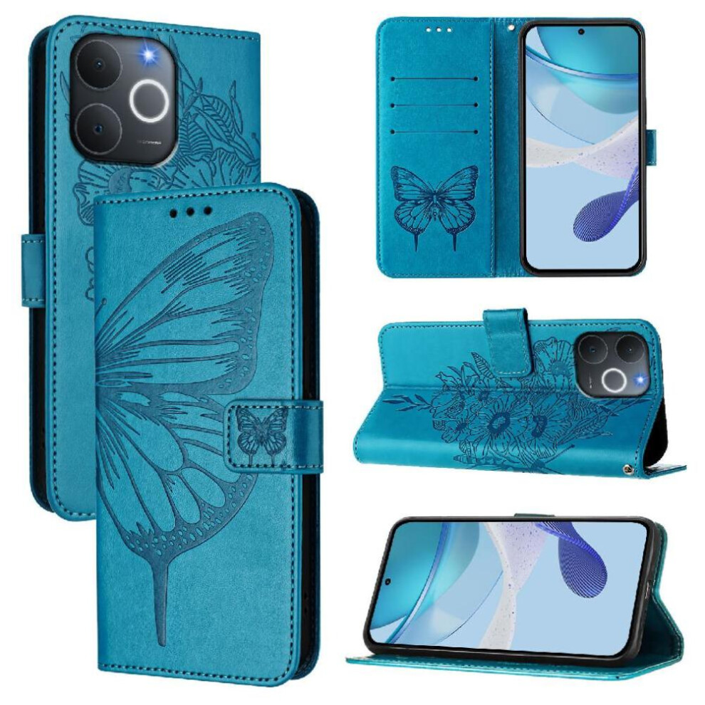 () Case For Realme Note 70T Embossing Butterfly Premium Leather Flip Cover Magnetic 764563200269