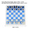 Portable Plastic Chess Set with Foldable PU Leather Board, Blue & White, 50cm 2
