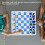 Portable Plastic Chess Set with Foldable PU Leather Board, Blue & White, 50cm 4