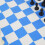 Portable Plastic Chess Set with Foldable PU Leather Board, Blue & White, 50cm 7