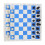Portable Plastic Chess Set with Foldable PU Leather Board, Blue & White, 50cm 8