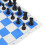 Portable Plastic Chess Set with Foldable PU Leather Board, Blue & White, 50cm 9