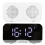 D-88 Bluetooth Clock Speaker 3.7V 1400mAh White Multifunctional Portable 3