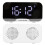 D-88 Bluetooth Clock Speaker 3.7V 1400mAh White Multifunctional Portable 4