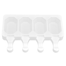 Silicone Ice Making Mold 4-Grid Octagonal Design Heat Resistant Kitchen Gadget
