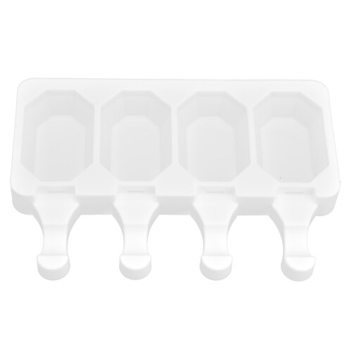Silicone Ice Making Mold 4-Grid Octagonal Design Heat Resistant Kitchen Gadget