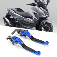 Verstellbare CNC-Aluminium-Brems- und Kupplungshebel für Motorrad für FORZA 250/300/350 Blau