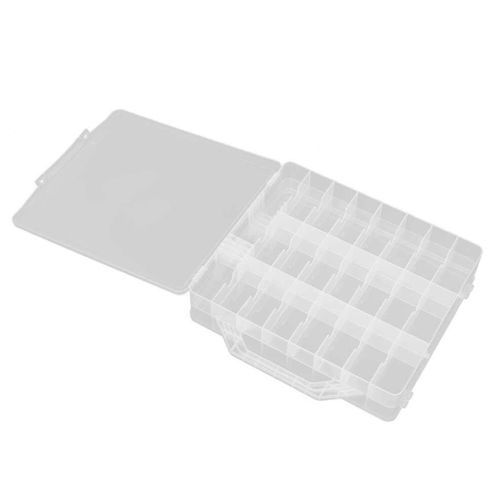 Transparent Nail Polish Storage Case for 48 Bottles, 34.3x7.8x29.5cm