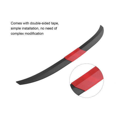 3pcs Rear Trunk Wing Spoiler Adjustable Aerodynamic ABS Universal for Sedan 1