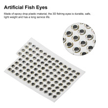 Angelzubehör 3D Fischaugen 10mm 100 Stück Silber