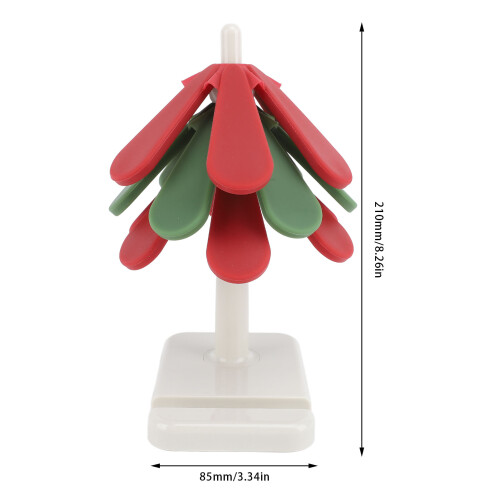 Silicone Tree Trivet Set, Xmas Decor, Heat-Resistant, Non-Slip, Stackable 1