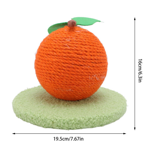 Orange Cat Scratching Post with Sisal Ball Tower, Interactive & Multifunctional 1