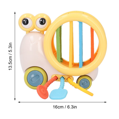 Shape Sorter Pull String Toy for Toddlers, 16x13.5cm, Yellow 1