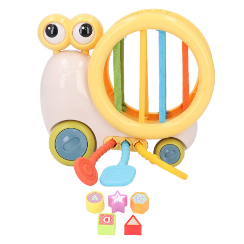 Shape Sorter Pull String Toy for Toddlers, 16x13.5cm, Yellow 2