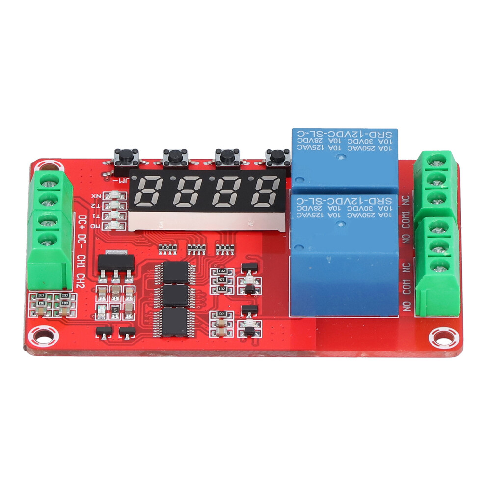 Time Delay Relay 2-Channel Self Lock Cycle Timing Module 12V 3771391532483