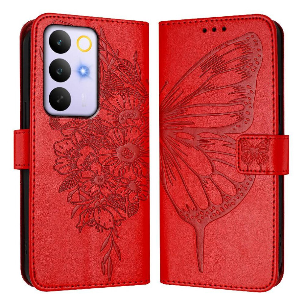 Photos - Case  for Realme 15x India Flip Cover Embossing Butterfly Premium Leather Magnetic