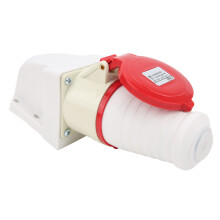 Industrial Plug Socket 380/415V 32A 5Pin Waterproof IP44 Surface Mount