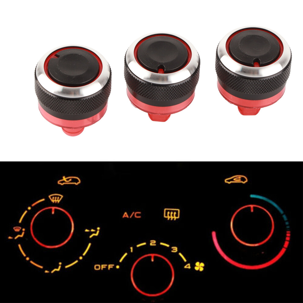 3 Pieces Car Hvac Control Knob Set Replacement For Peugeot 206 206+ 207 Models 3171391533495