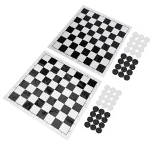 2Set International Checkers Set with Plastic Film Travel Board, 25x25cm