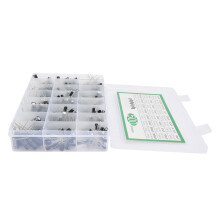 500Pcs Electrolytic Capacitor Set 0.1uF‑1000uF Aluminum Box, Varieties