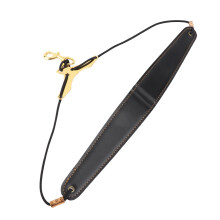 Adjustable Soft Leather Sax Nap Strap with Reinforced Metal Hook for Secure Fit