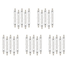 25 Pack R7S 118mm 300W 230V,R7S Halogen Linear Light Bulb, Dimmable Halogen Lamp for Construction Landscape Lighting
