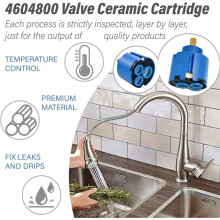 4pcs 46mm Faucet Cartridge,Faucet Cartridge Replacement, for Grohe 46048000 Single Handle Faucet and Sink Faucet