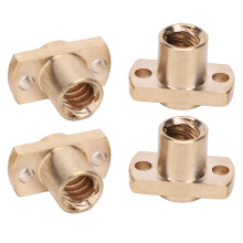4PCS Brass Trapezoidal Nut T8 Flange Hardware for 8mm 3D Printer