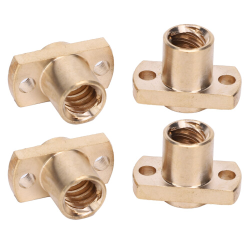 4PCS Brass Trapezoidal Nut T8 Flange Hardware for 8mm 3D Printer