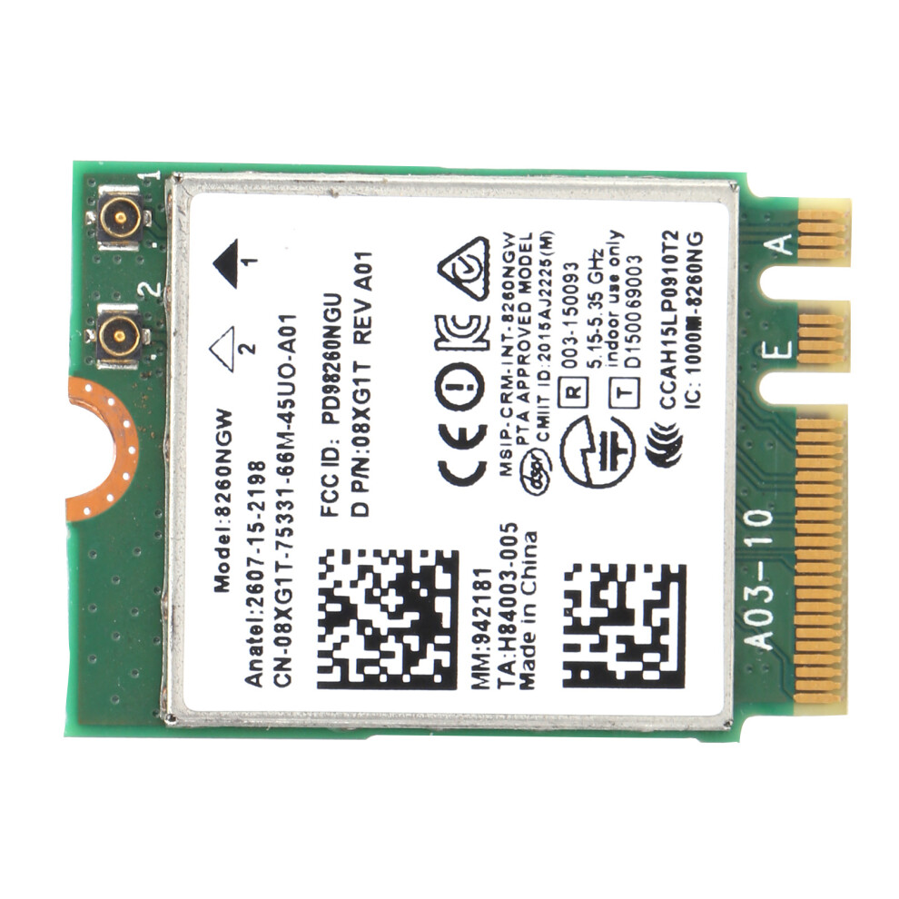 Dualband 2.4G/5G Wifi & Bluetooth 4.2 Card For Dell Xps 12-15 8461391535984