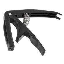 Glossy Black ABS Guitar Capo with Spring for Stringed Instruments