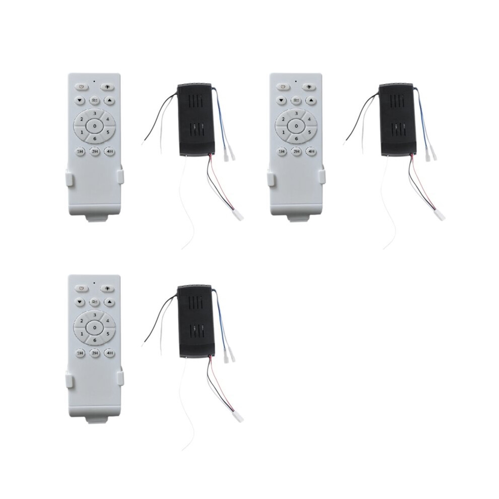 3X Universal Ceiling Fan Remote Control Kit Low Voltage 30W Fan Light Driver Controller 6-Speed & Timing Remote 6032967394889