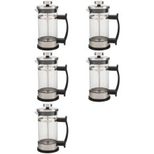 5X Coffee Maker Pot, Stainless Steel Glass Coffee Pot French Press Filter Pot Household Tea Maker,for Making Tea