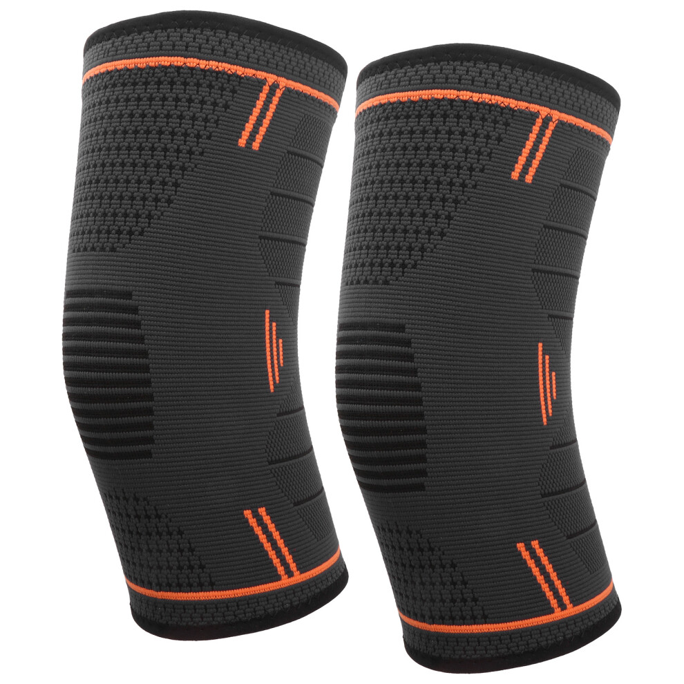 Outdoor Antislip Sports Knee Pad, Knitted Compression Sleeve, Orange 8421391536565